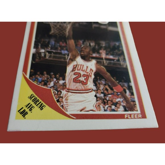 1989-90 Fleer Michael Jordan Basketball Card #21 Chicago Bulls - Picture 10 of 12
